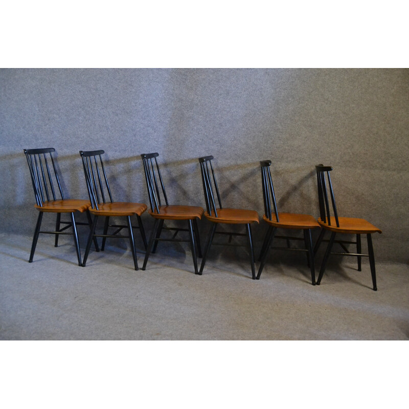 Set of 6 Fanett dining chairs, Illmari TAPIOVAARA - 1960s