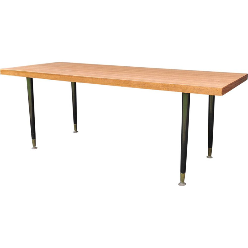 Table basse vintage Zebrano pour Meredew en bois 1960