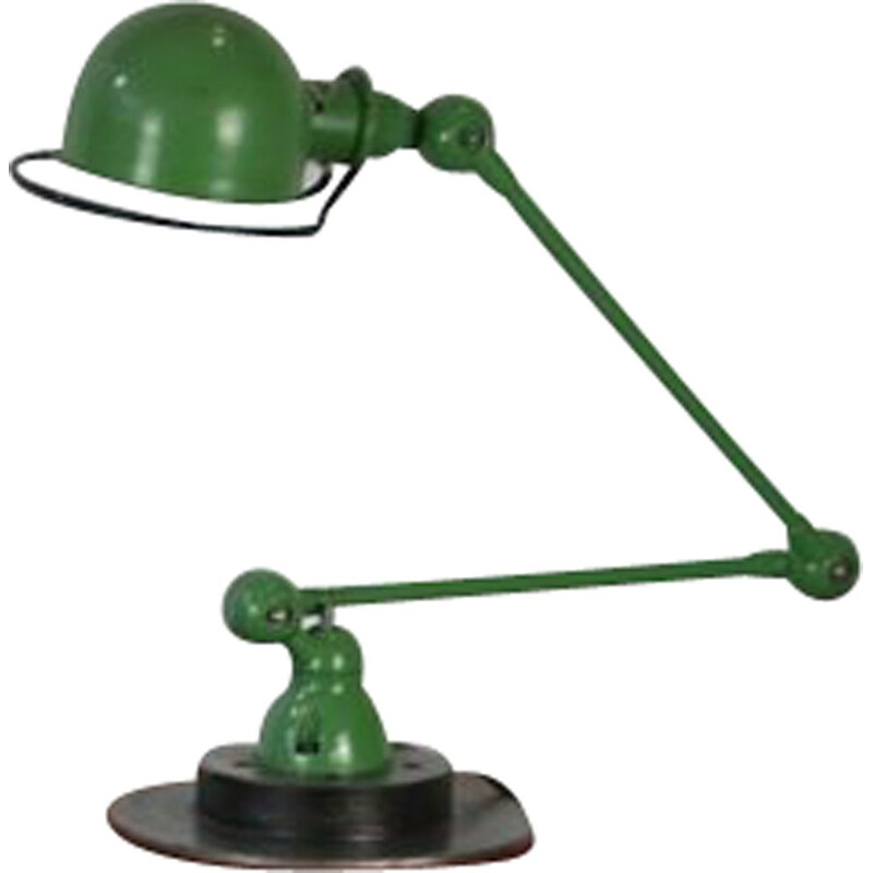 Vintage lamp for Jieldé in green steel 1950