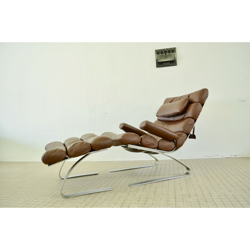 Vintage lounge chair & ottoman by COR sitzcomfort model Sinus by Adolf & Schröpfer 