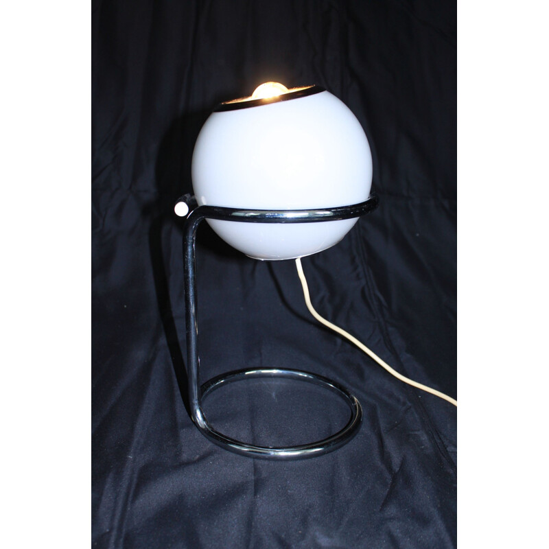 Lampe vintage Eye Ball en opaline, Italie 1970