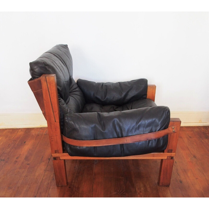 Vintage armchair S15 by Pierre Chapo 1960s