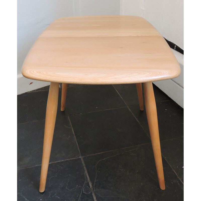 Vintage side table model 748 for Ercol in beechwood and elmwood 1970