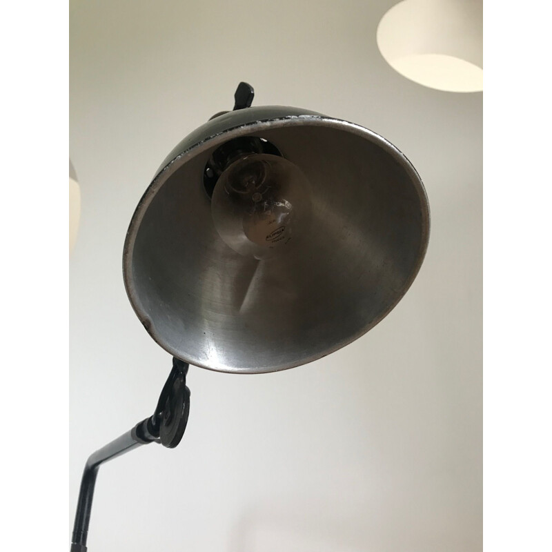 Lampe vintage 403 de Bernard Albin en métal noir 1950