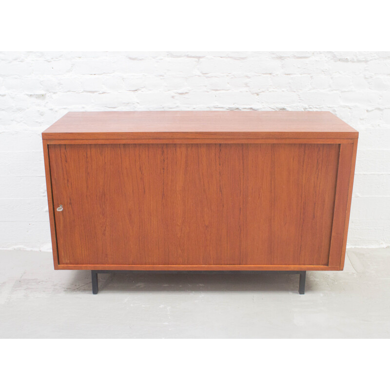 Vintage scandinavian highboard in teak and metal 1970