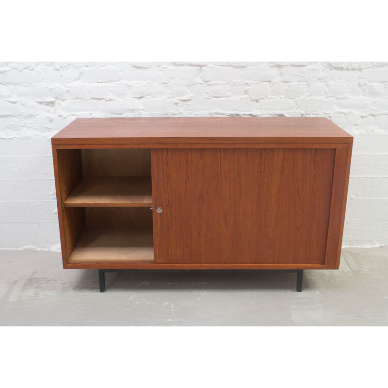 Buffet vintage scandinave en teck et métal 1970