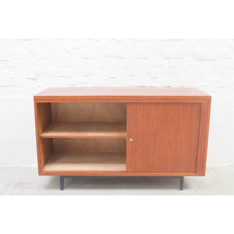 Vintage scandinavian highboard in teak and metal 1970