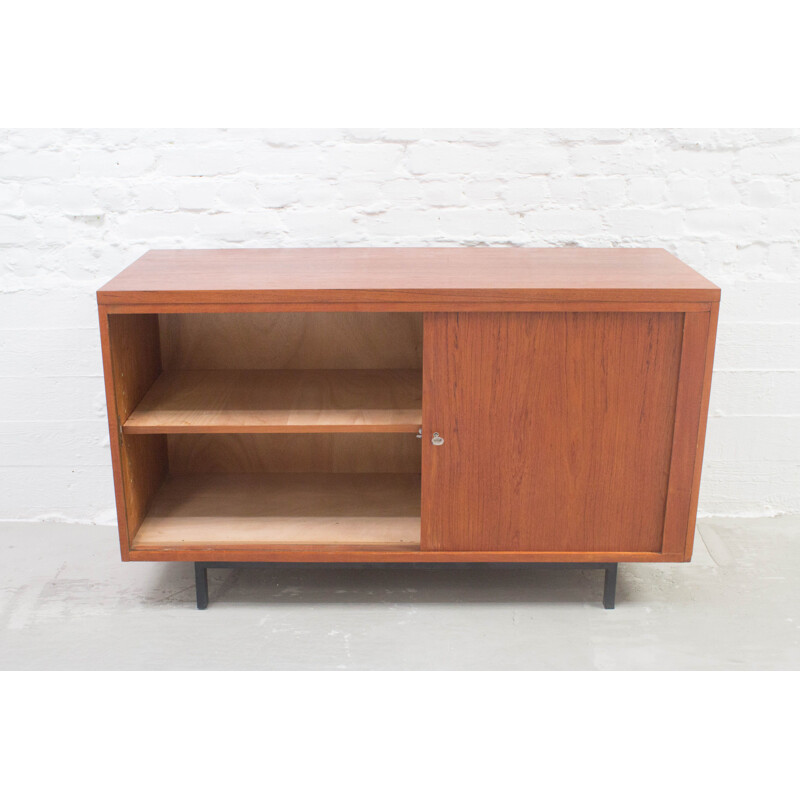 Vintage scandinavian highboard in teak and metal 1970