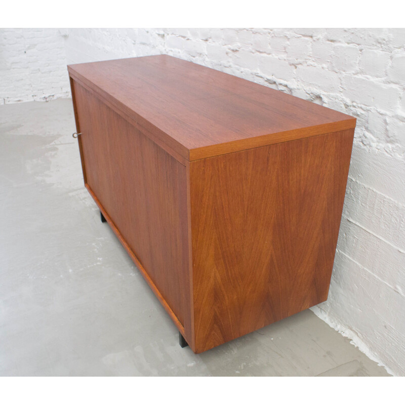 Vintage scandinavian highboard in teak and metal 1970