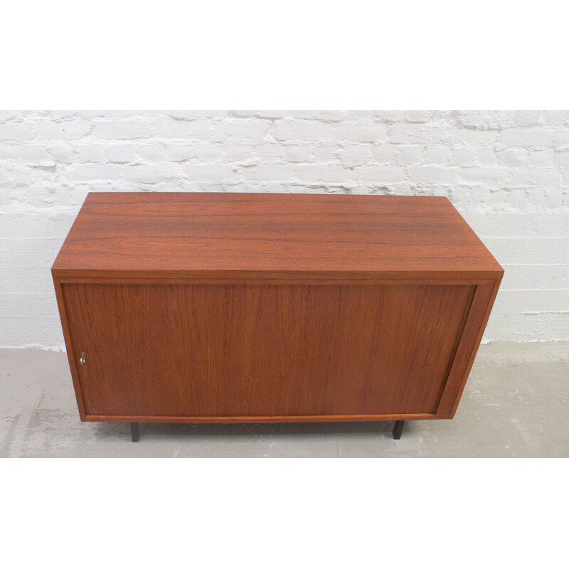 Vintage scandinavian highboard in teak and metal 1970