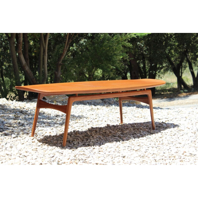 Scandinavian vintage coffee table for Mogens Kold in teak 1960