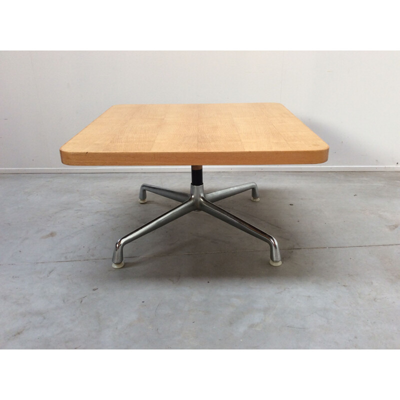 Vintage Eames coffee table for Miller in wood and steel 1960