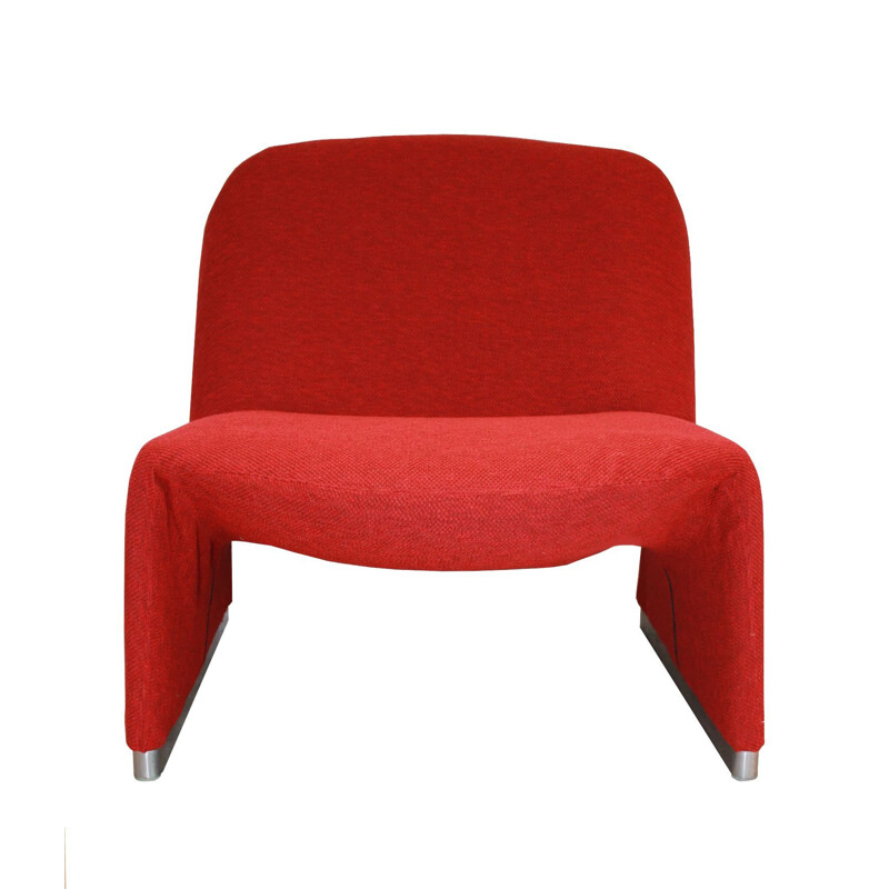 Vintage Alky red armchair by Piretti for Castelli