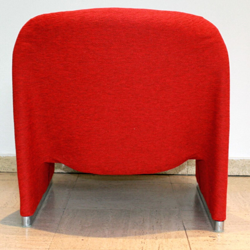 Vintage Alky red armchair by Piretti for Castelli