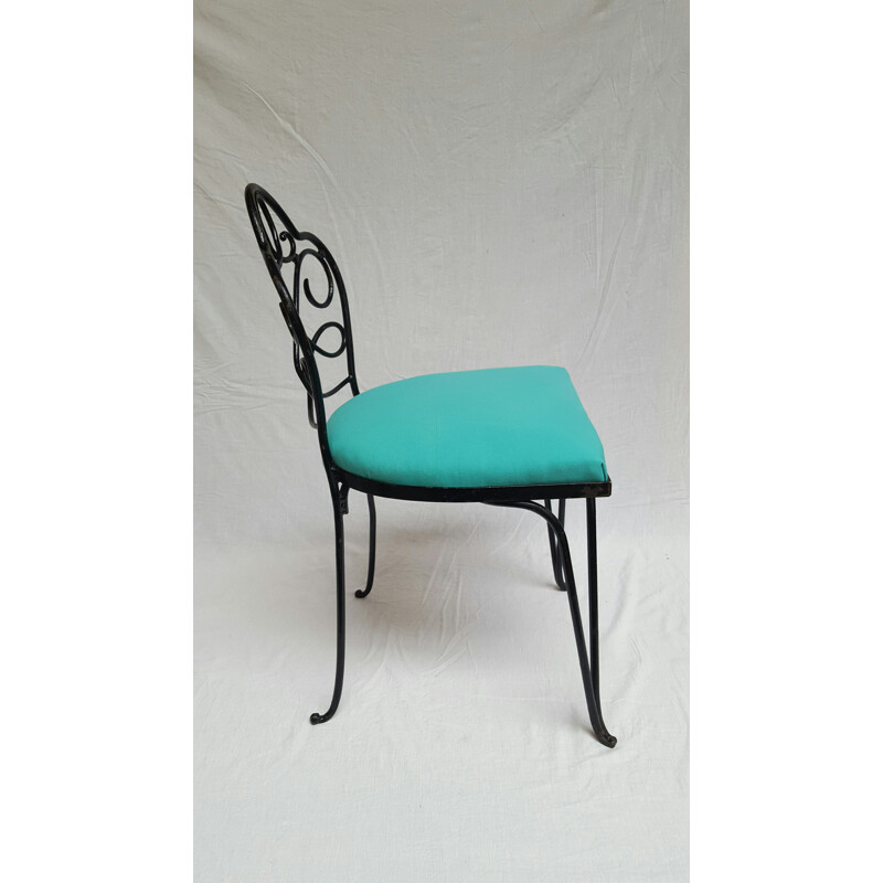 Set of 6 chairs in wrought iron, René PROU - 1930s