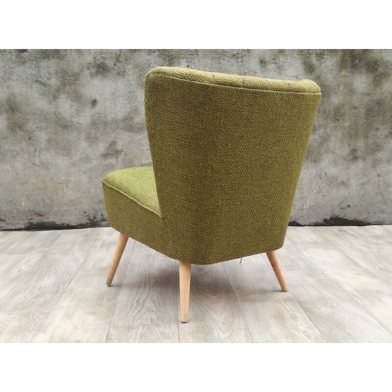 Vintage "cocktail" green armchair from the 60s 