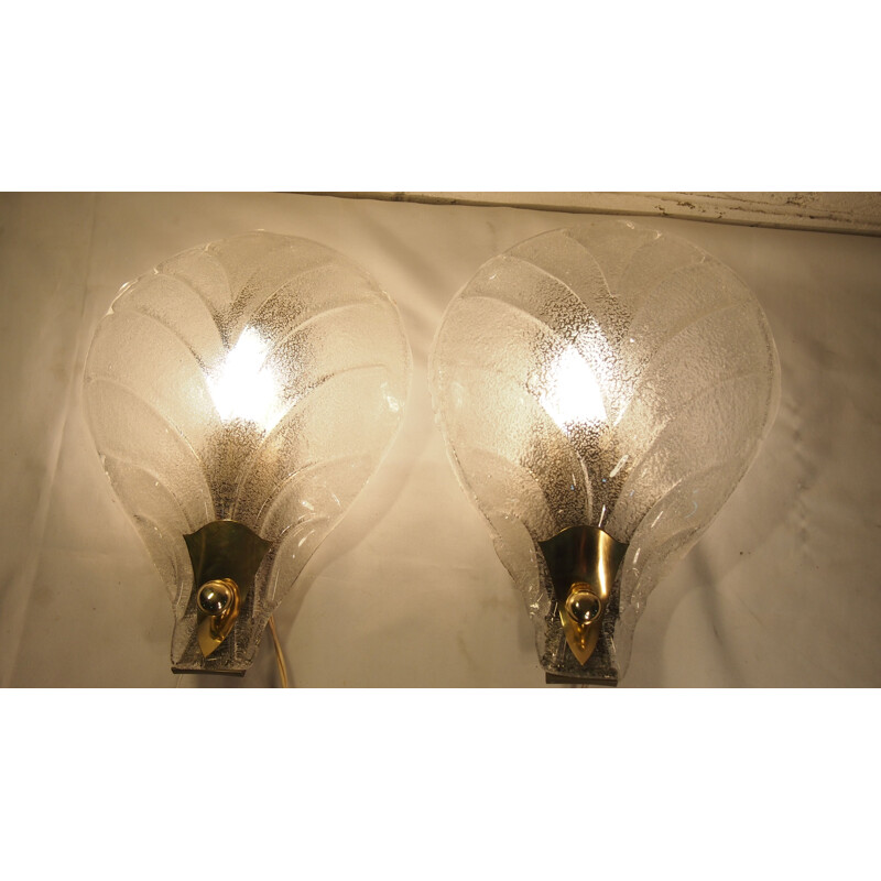 Pair of vintage wall light by Barobier Toso,1960