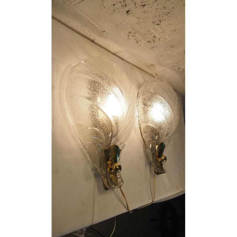 Pair of vintage wall light by Barobier Toso,1960