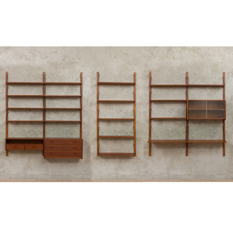 Vintage Danish wall shelf in teak,1960