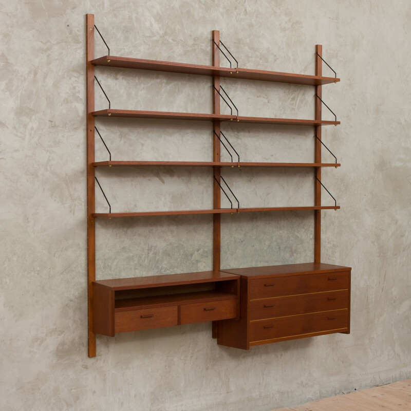 Vintage Danish wall shelf in teak,1960