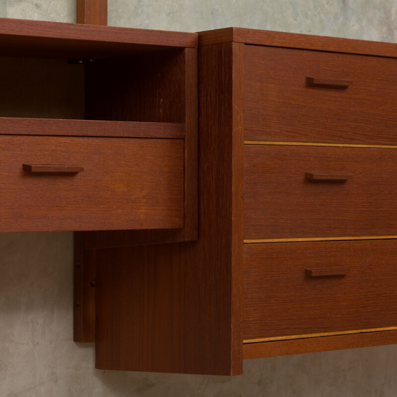 Vintage Danish wall shelf in teak,1960