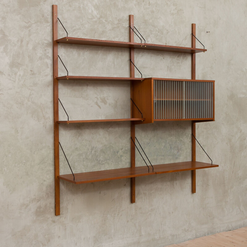 Vintage Danish wall unit in teak,1960