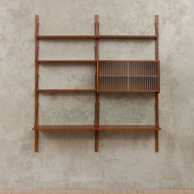 Vintage Danish wall unit in teak,1960