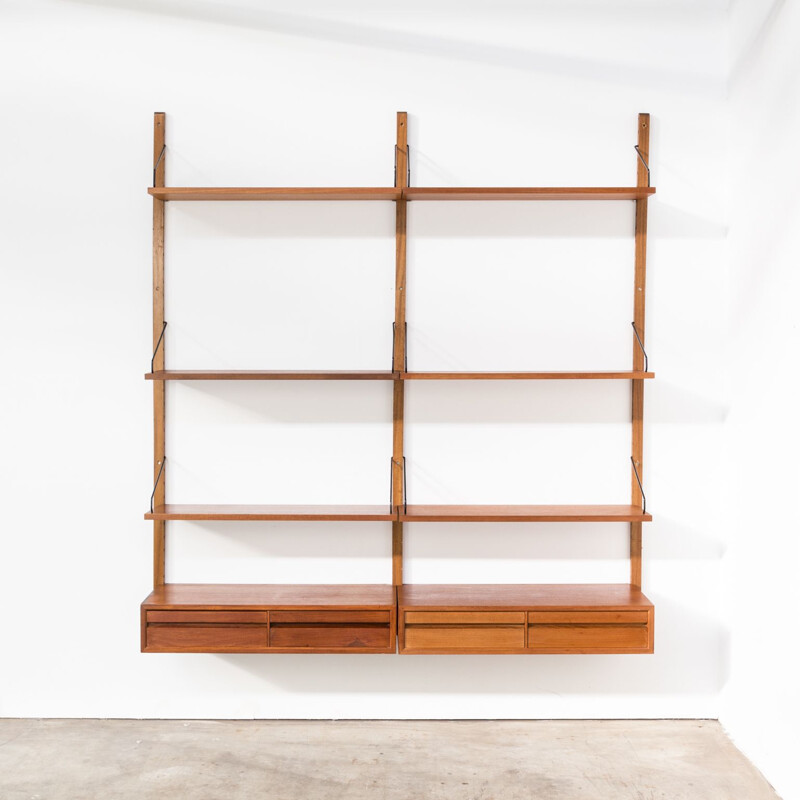 Vintage wall unit by Poul Cadovius for Royal System 1960s