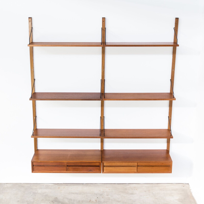 Vintage wall unit by Poul Cadovius for Royal System 1960s