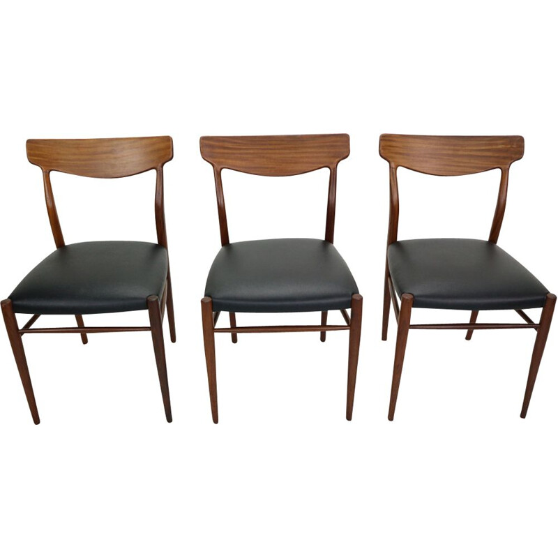 Ensemble de 6 chaises vintage en teck 1960
