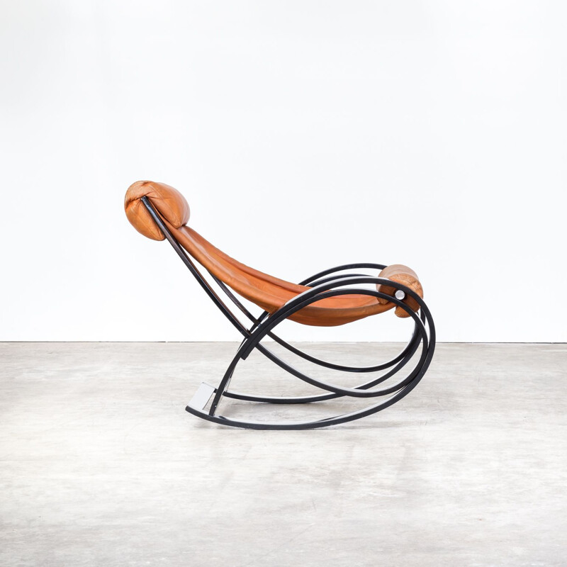 Vintage rocking chair Sgarsul by Gae Aulenti for Poltronova 1960s