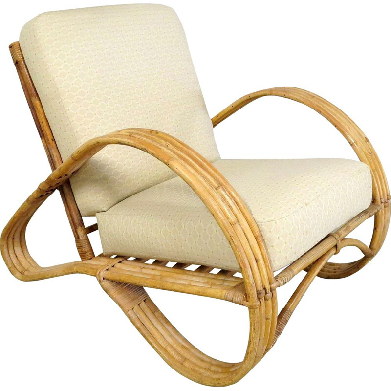 vintage Rattan armchair 1950