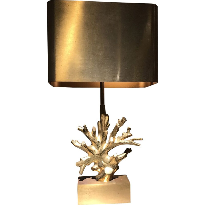 Vintage lamp Corail by Maison Charles bronze 1970