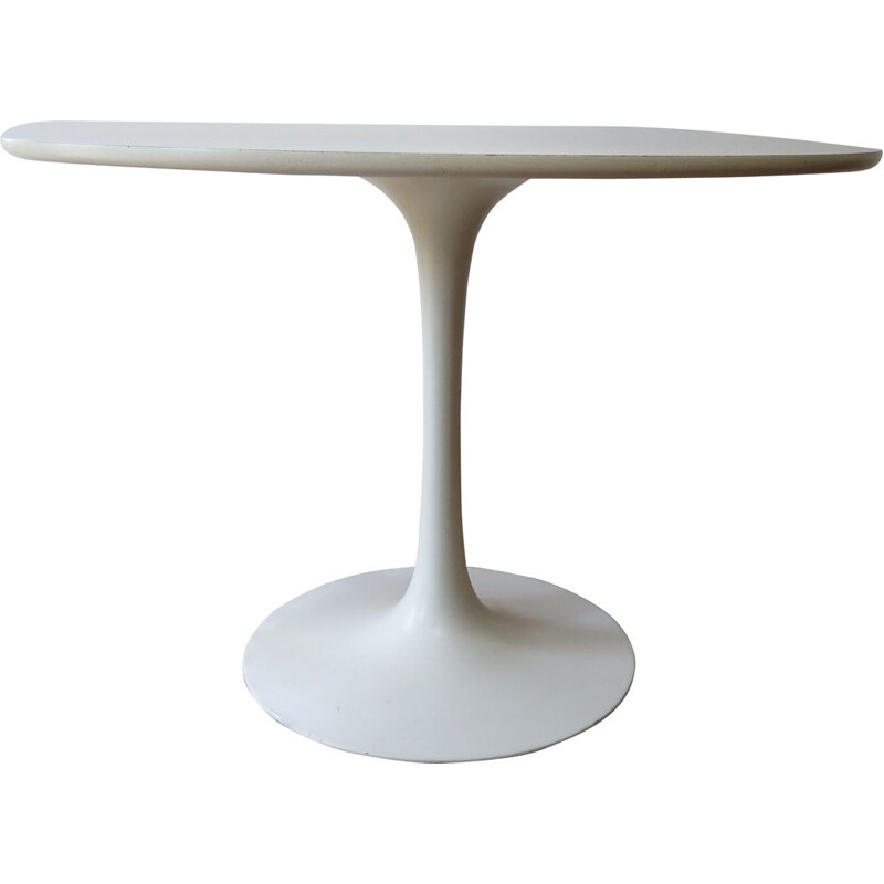 Vintage tulip table for Arkana UK in white formica and aluminium 1960