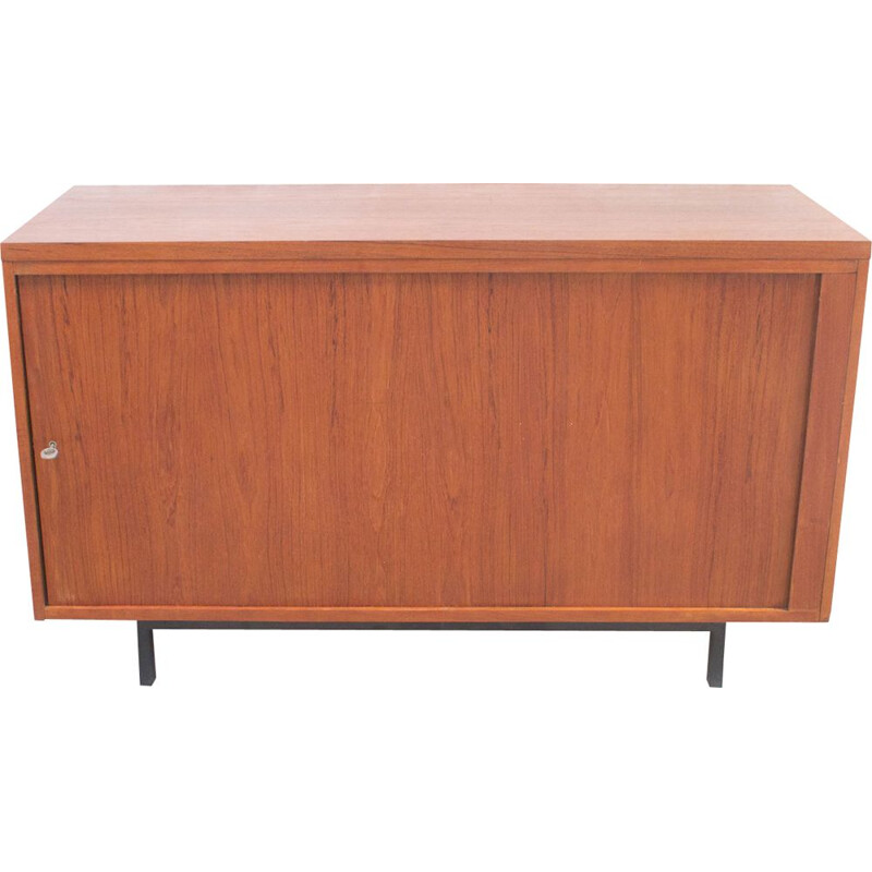 Vintage scandinavian highboard in teak and metal 1970