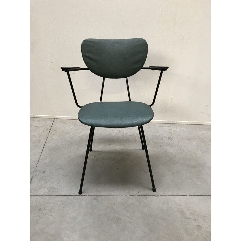 Suite de 4 chaises vintage pour Kembo en skaï vert et bakélite 1950