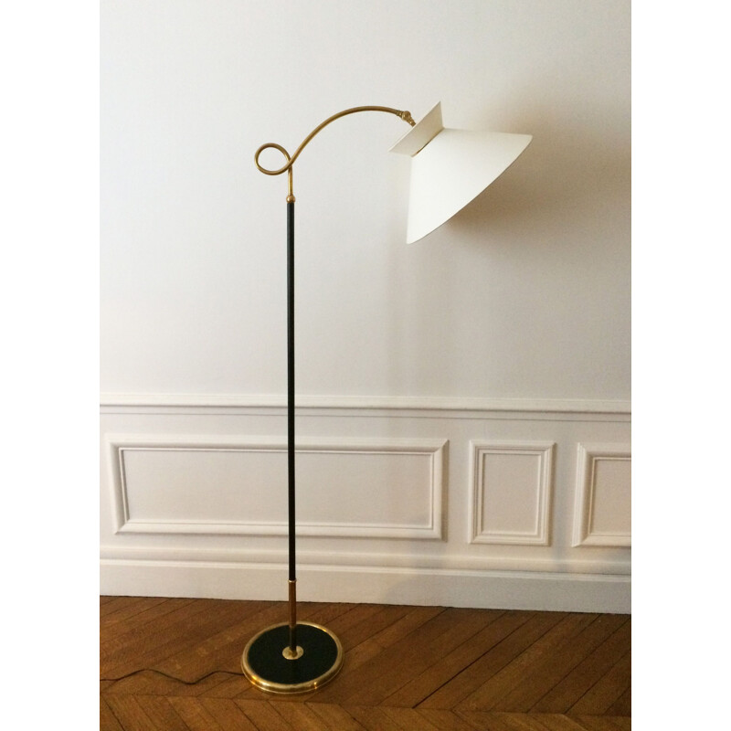 Lampadaire liseuse vintage France 1950s