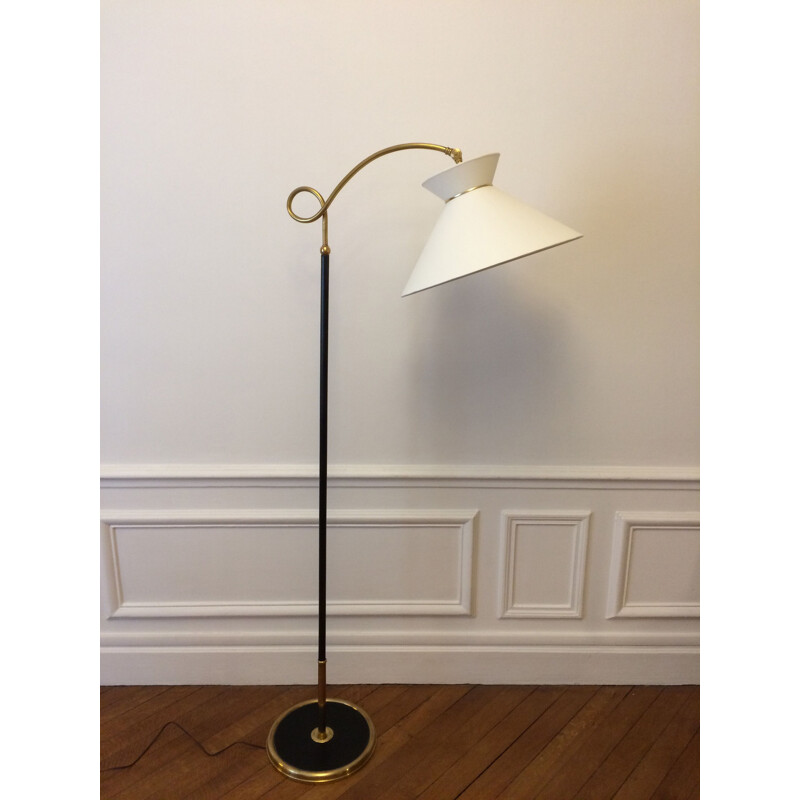 Lampadaire liseuse vintage France 1950s