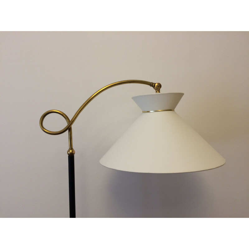 Lampadaire liseuse vintage France 1950s