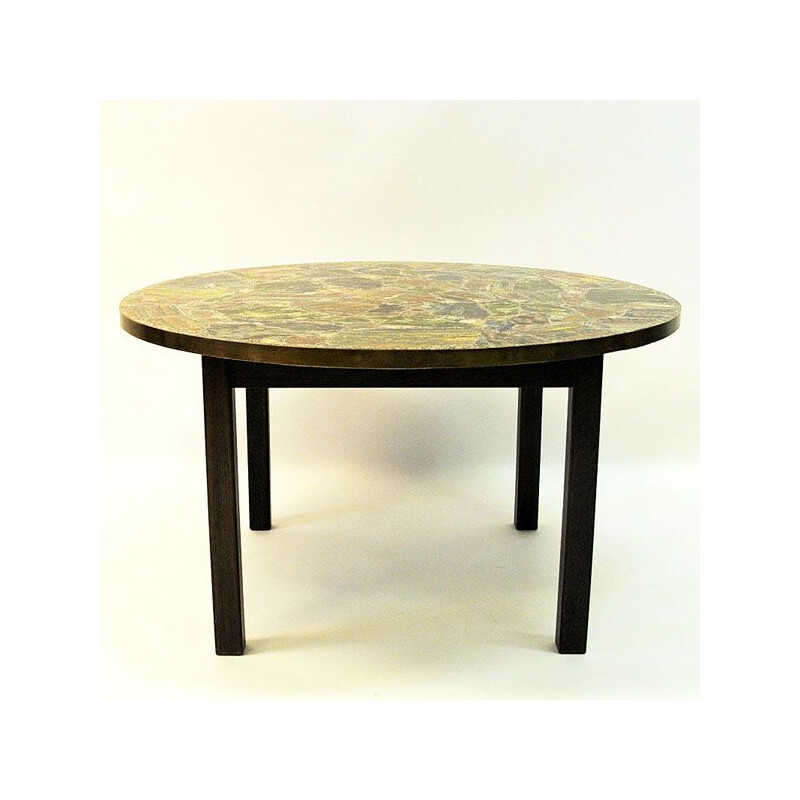 Vintage coffee table Conglo in stone by Erling Viksjø 1960s Norway