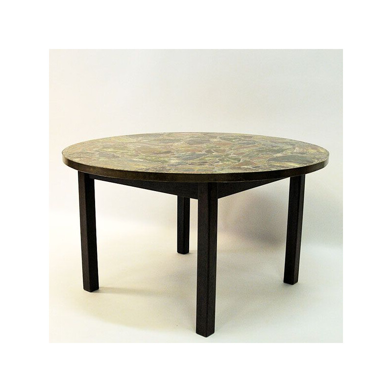 Vintage coffee table Conglo in stone by Erling Viksjø 1960s Norway