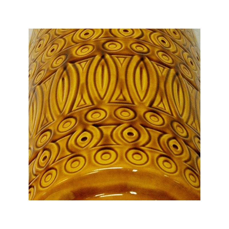 Vintage Inka Vase by Scheurich Keramik in yellow ceramics 1960