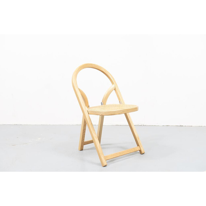 Italian vintage chair for Crassevig in solid ash 1970