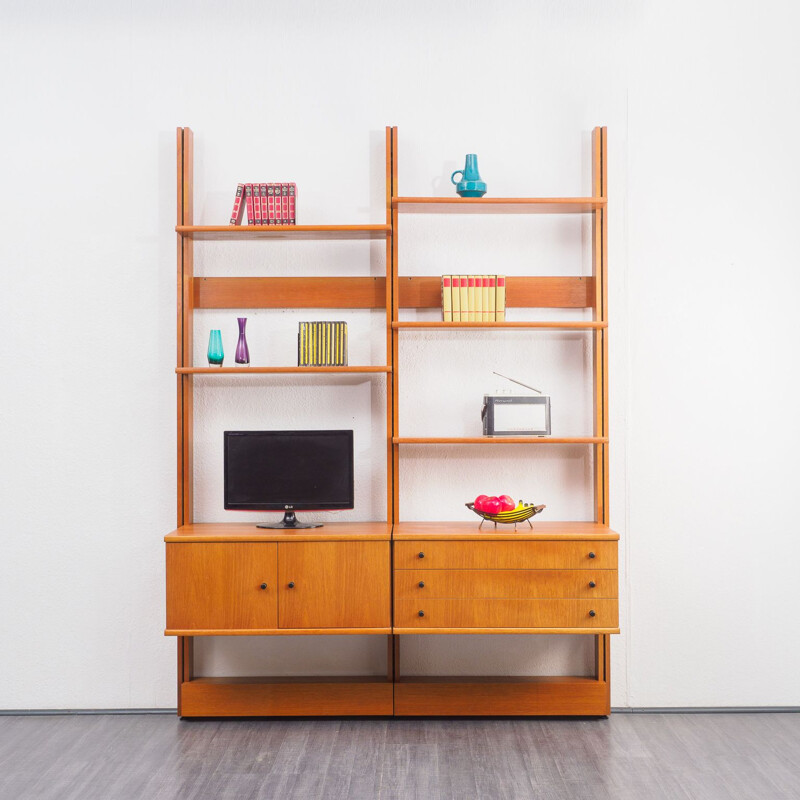 Vintage wall unit for WK Germany in teakwood 1960