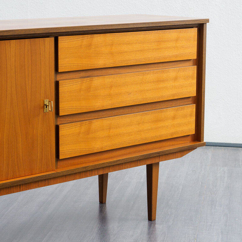 Vintage small restored sideboard in walnut 1960