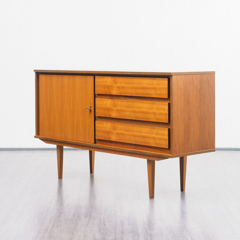 Vintage small restored sideboard in walnut 1960