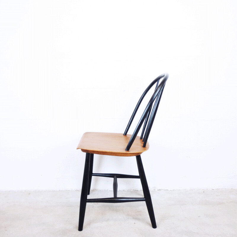 Vintage Pinnstol chair by Nesto and Nässjö in teak and birch 1960