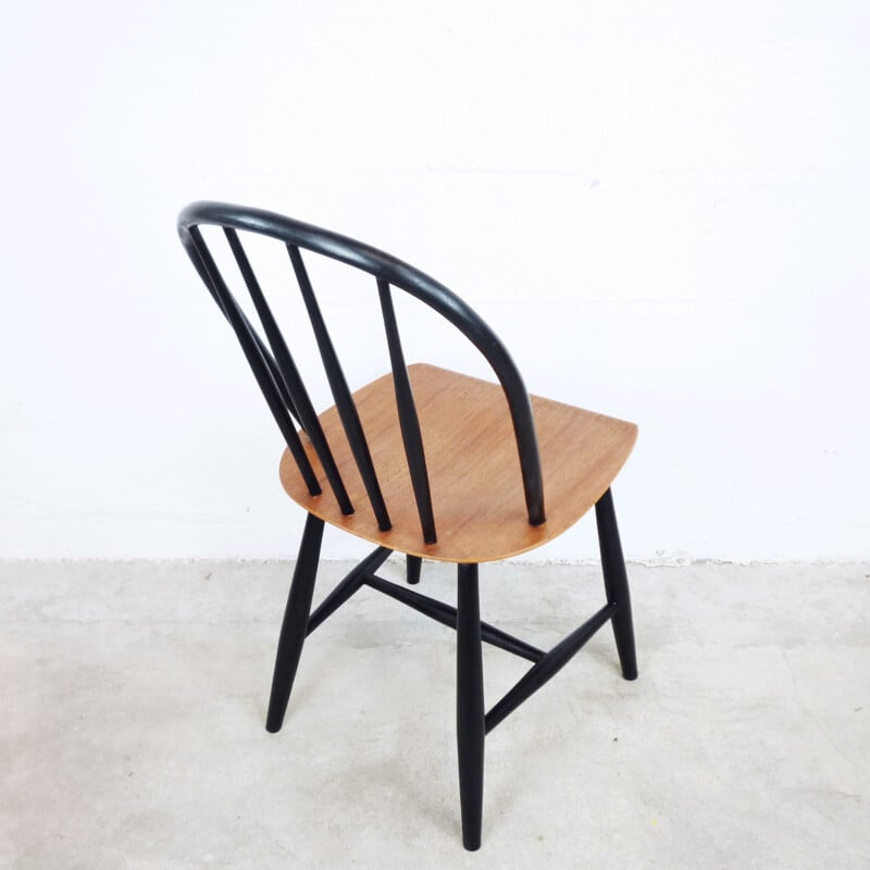 Vintage Pinnstol chair by Nesto and Nässjö in teak and birch 1960