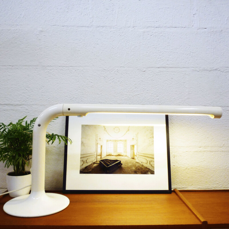 Vintage metal and plastic tube lamp by Anders Pehrson for Ateljé Lyktan, Sweden 1973