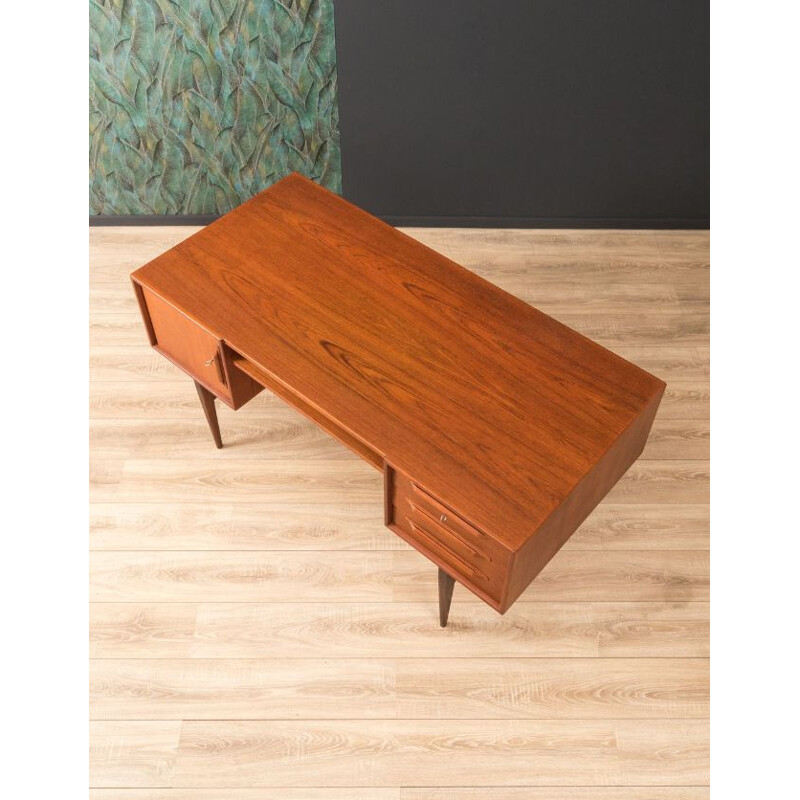 Vintage teak writing desk by Heinrich Riestenpatt 1960s